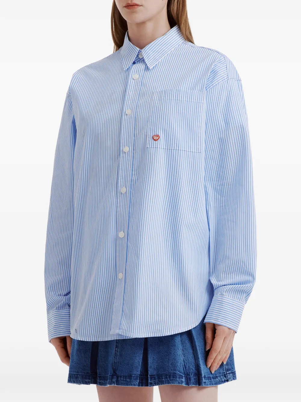 Striped Pocket-Detail Cotton Shirt