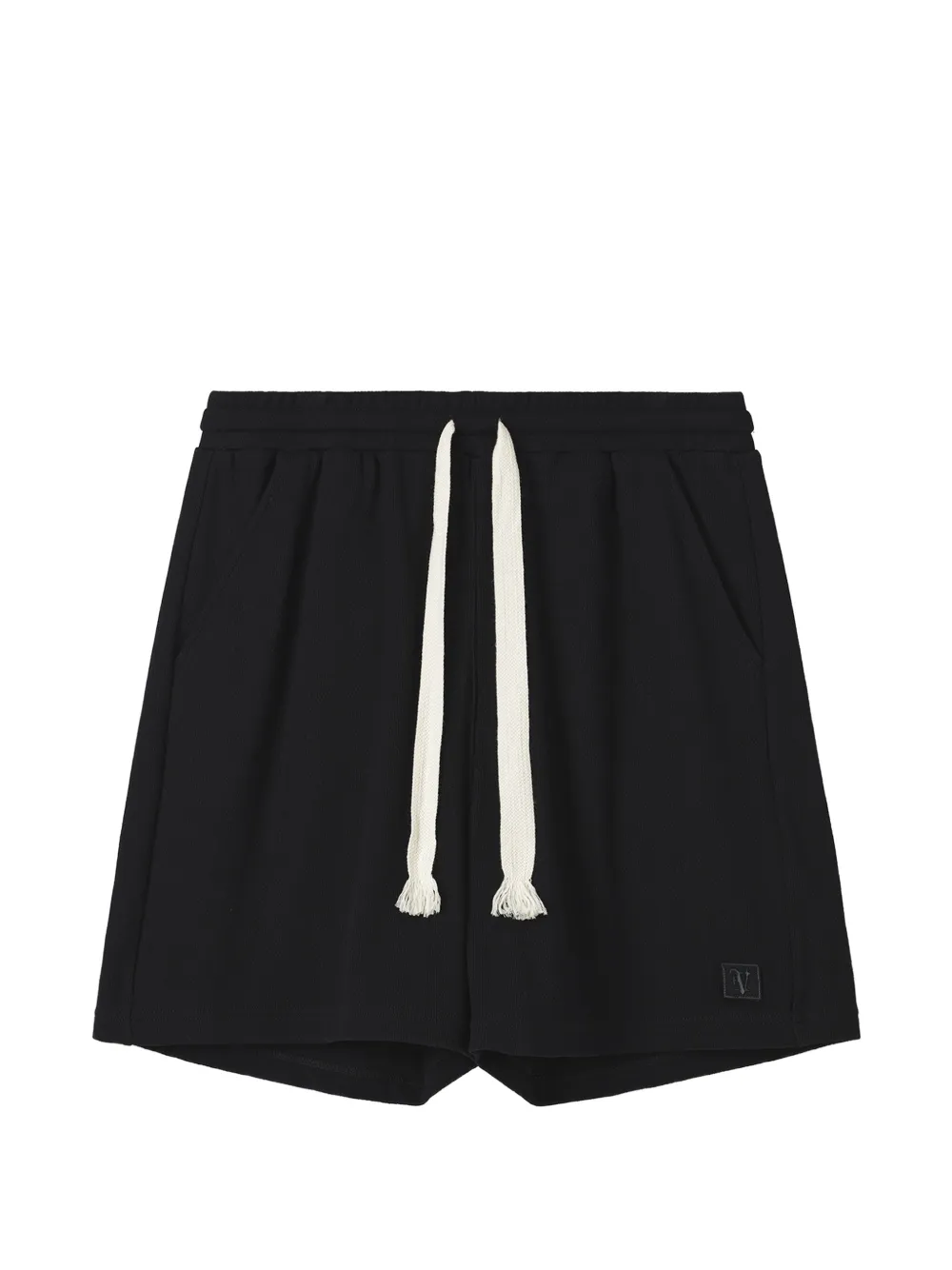 FIVE CM drawstring-detail cotton shorts - Nero