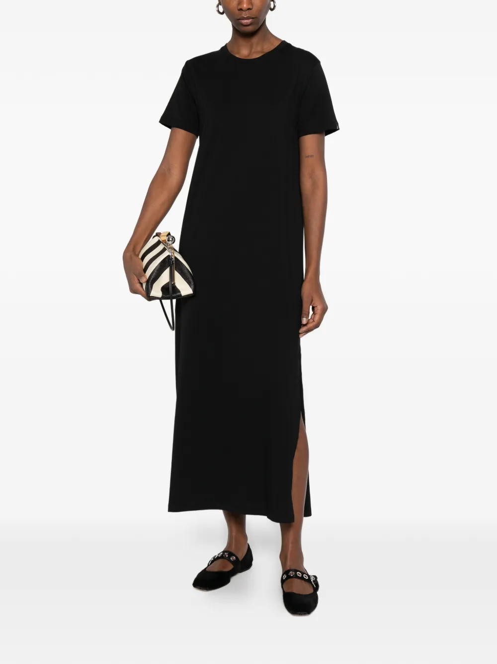  Ottod'ame Beba Round Neck Dress - Black 
