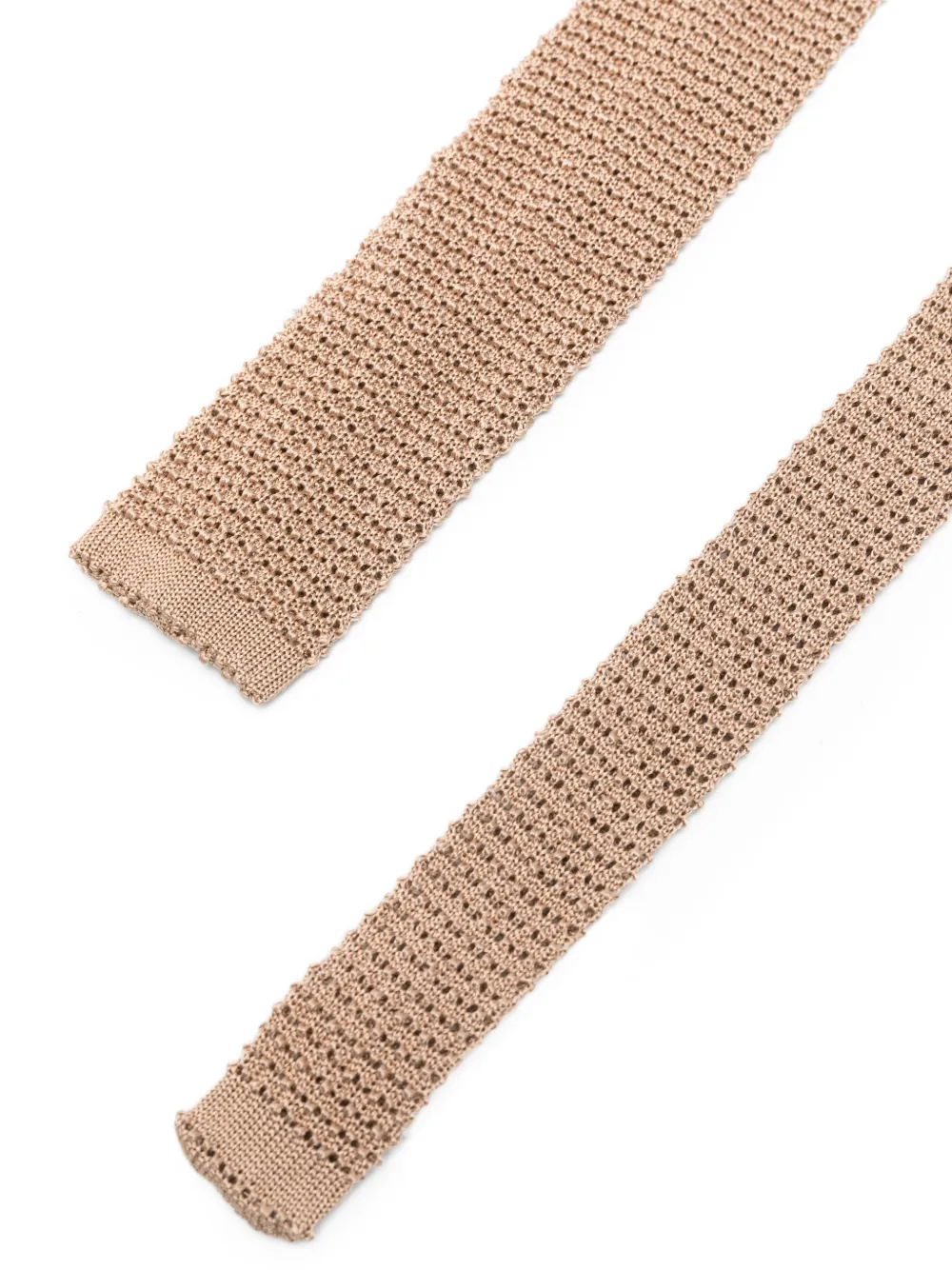  Alysi Knitted-construction Tie - Neutrals 