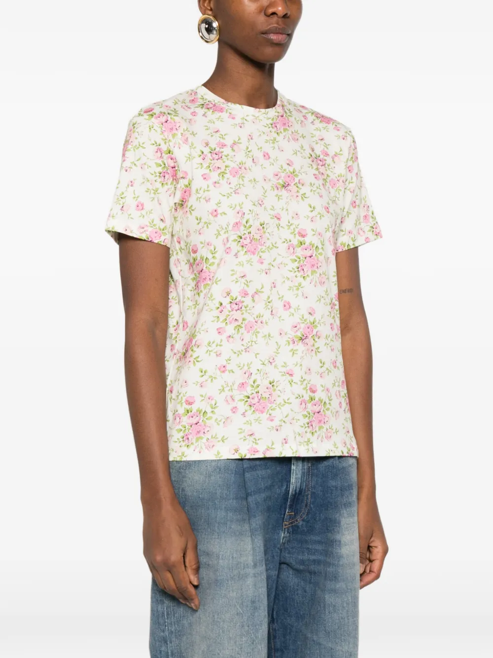  Ottod'ame Floral T-shirt - White 