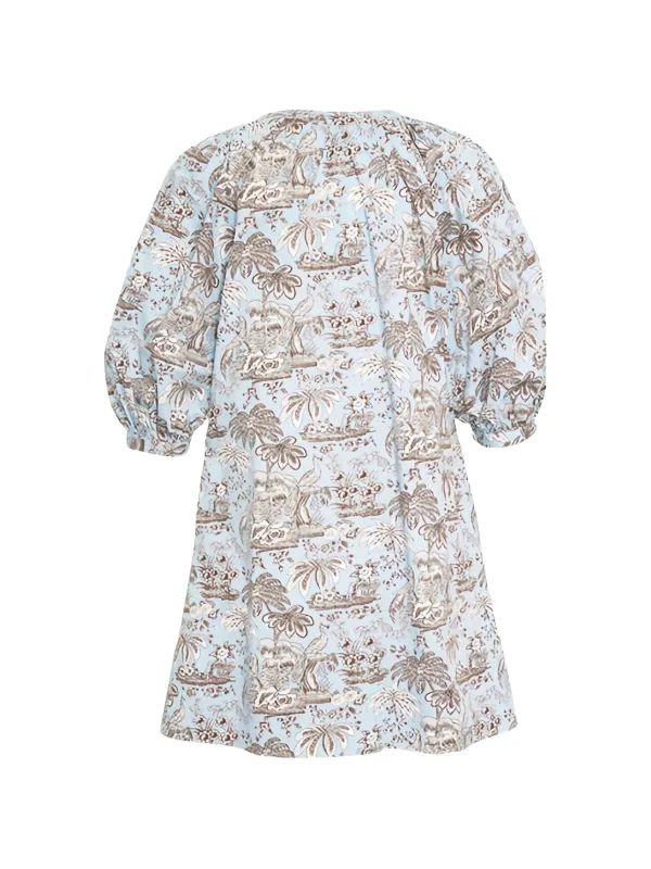 mini vincent dress staud Navy Mini Vincent Dress