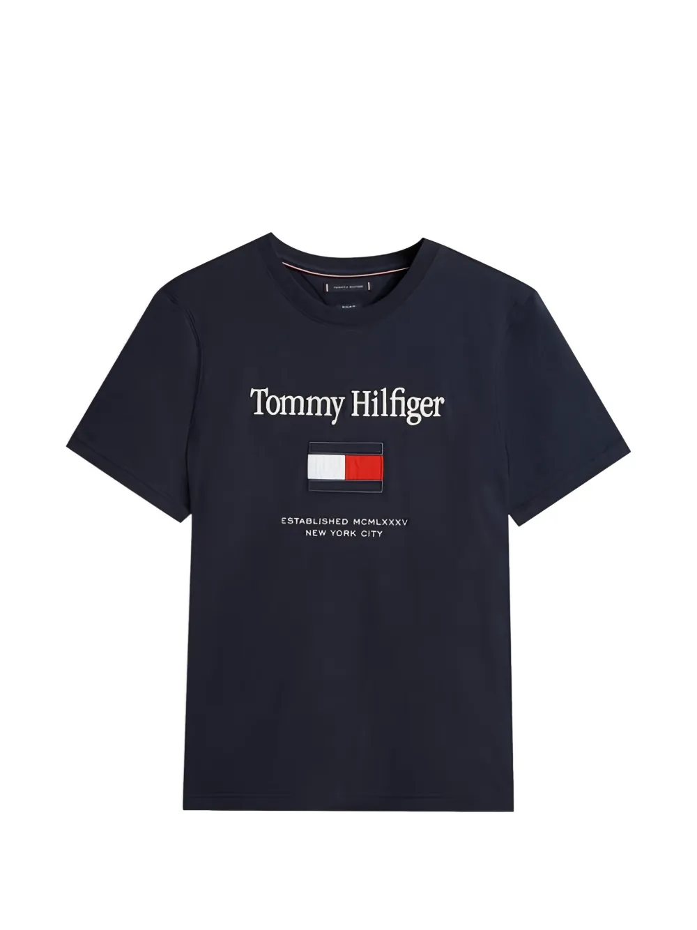 Tommy Hilfiger logo-embroidered t-shirt - Blu