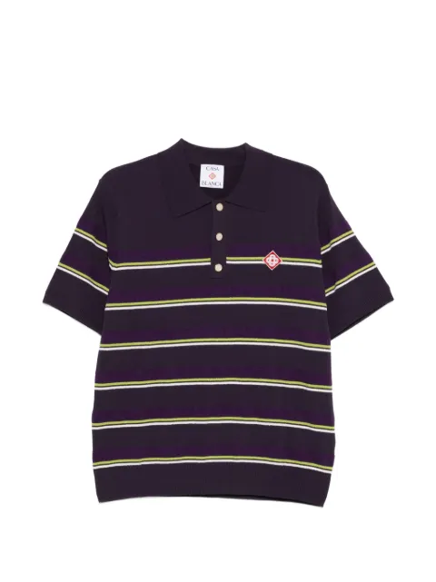 Casablanca playera tipo polo con rayas estampadas