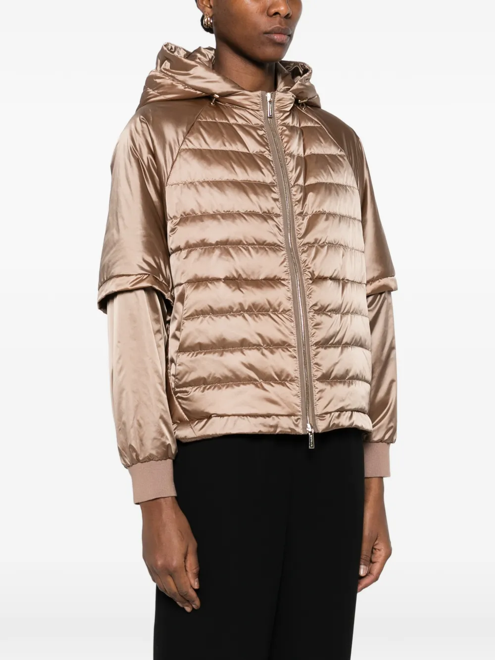  Moorer Hooded Padded Jacket - Neutrals 