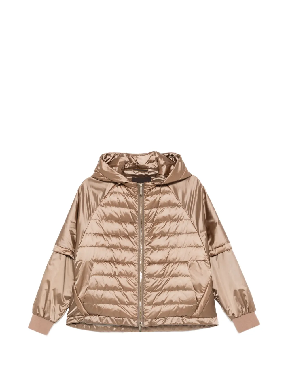 Moorer hooded padded jacket - Toni neutri