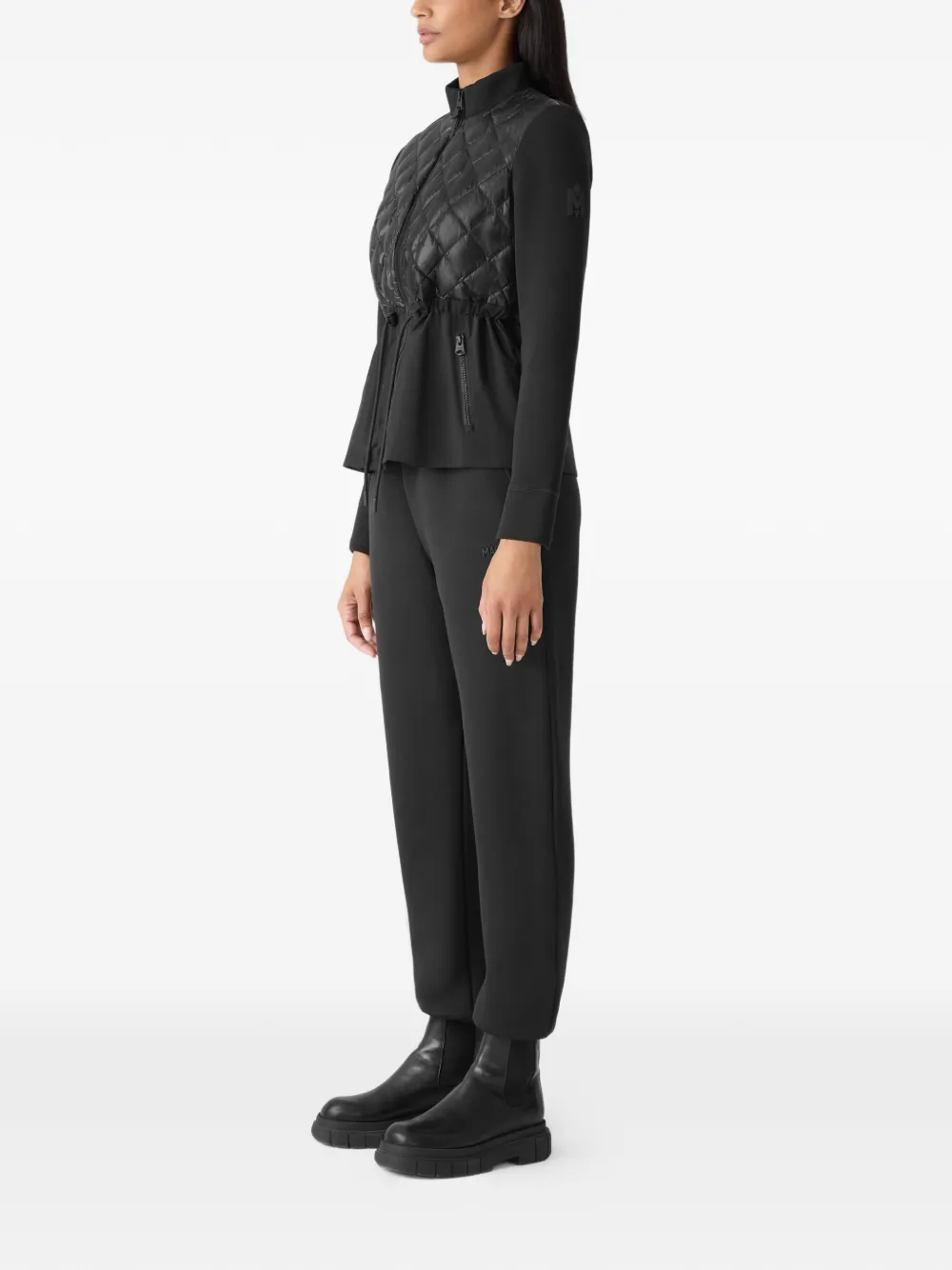  Mackage Adita Quilted Drawstring Hybrid Jacket - Black 