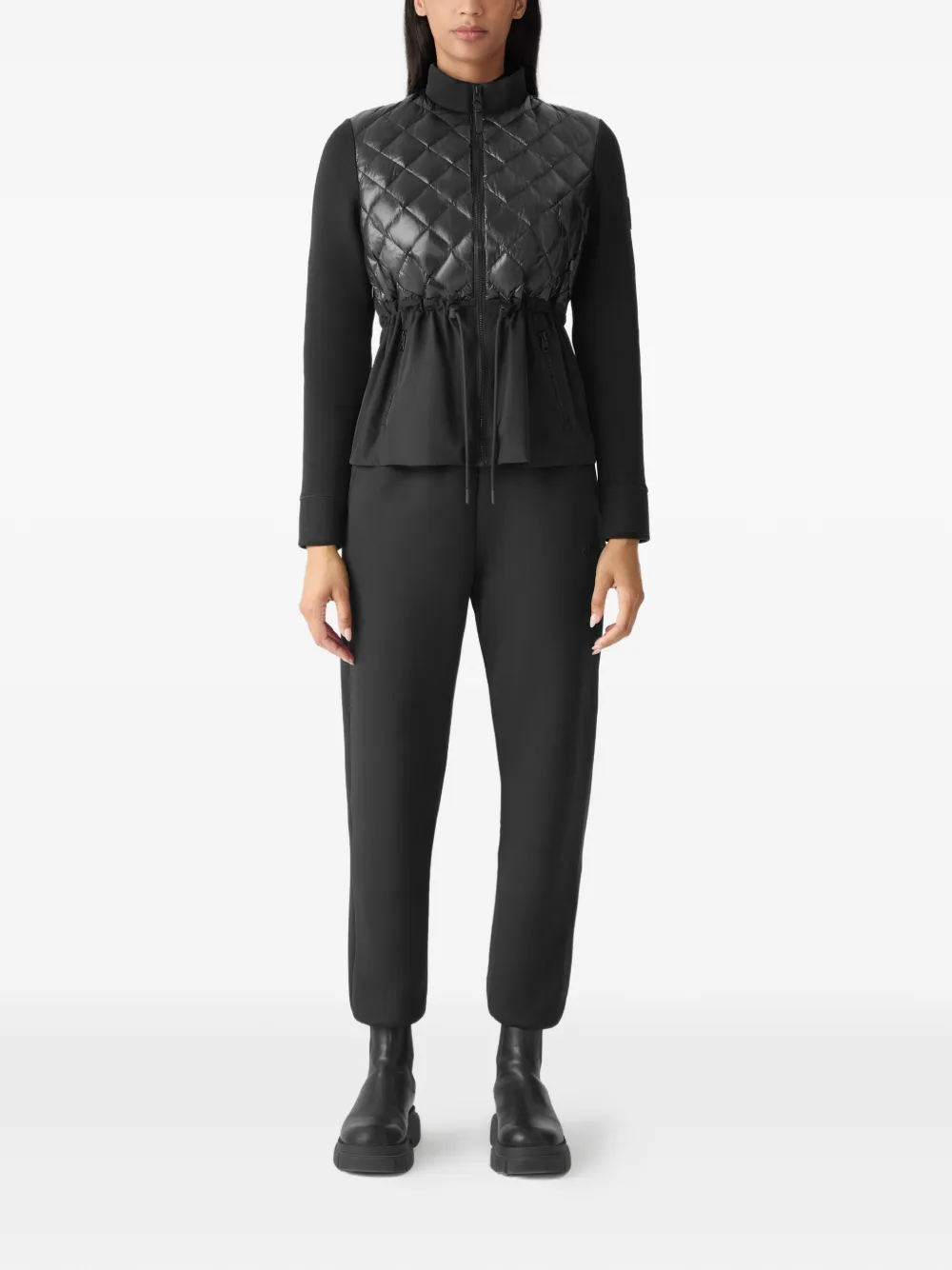  Mackage Adita Quilted Drawstring Hybrid Jacket - Black 