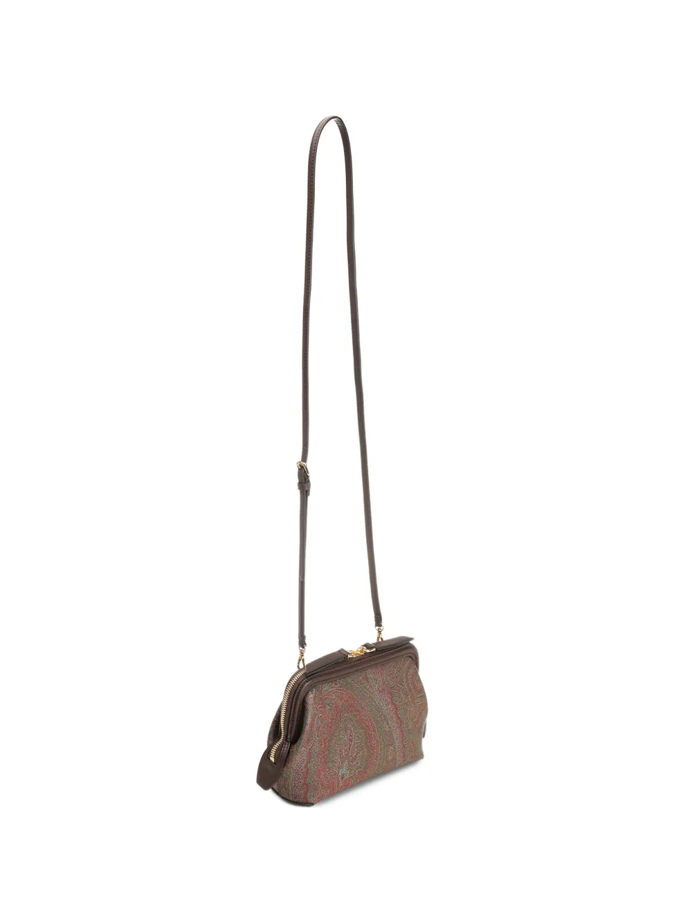 ETRO Arnica clutch met paisley-print Bruin