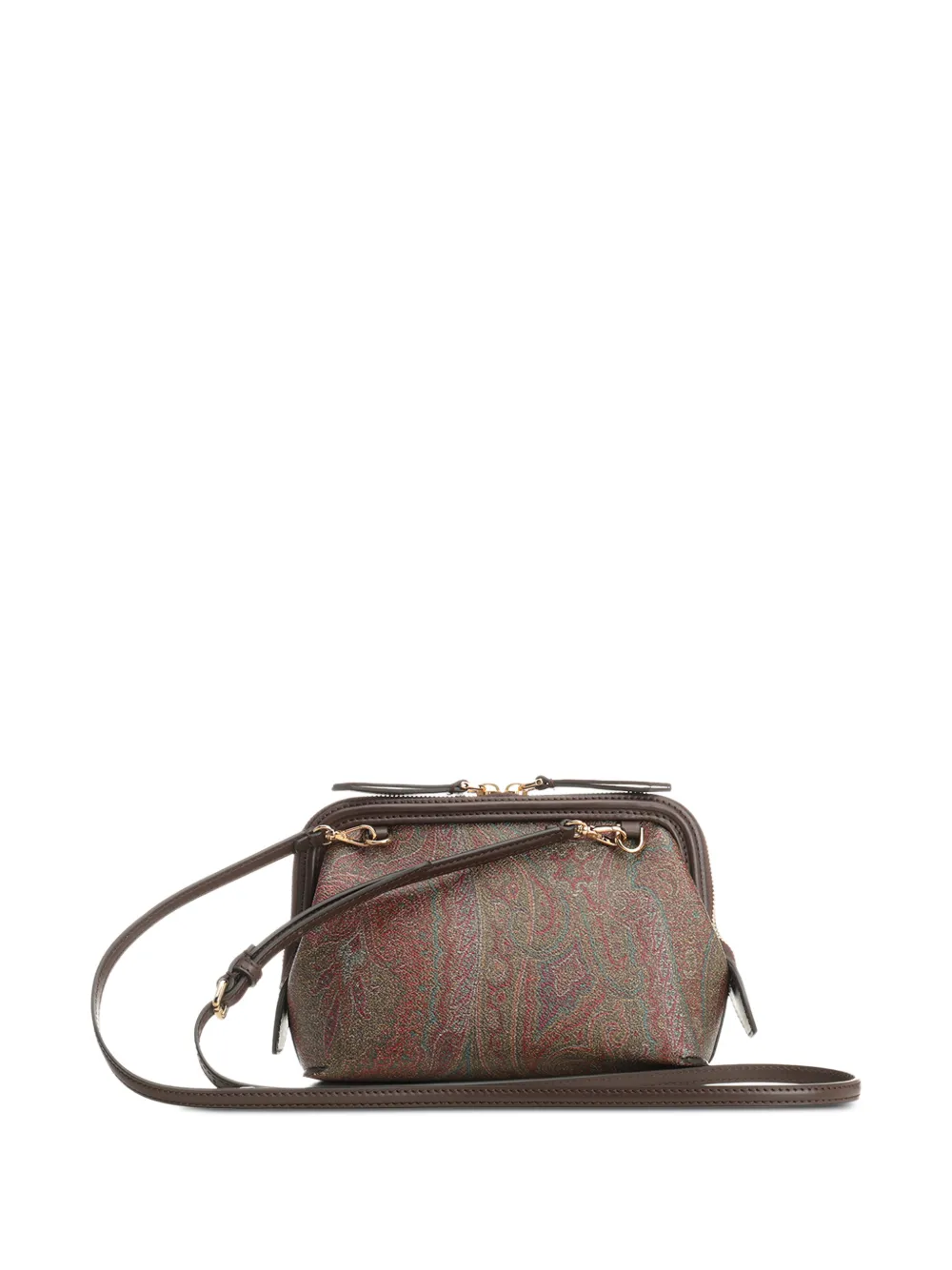 ETRO Arnica clutch met paisley-print Bruin