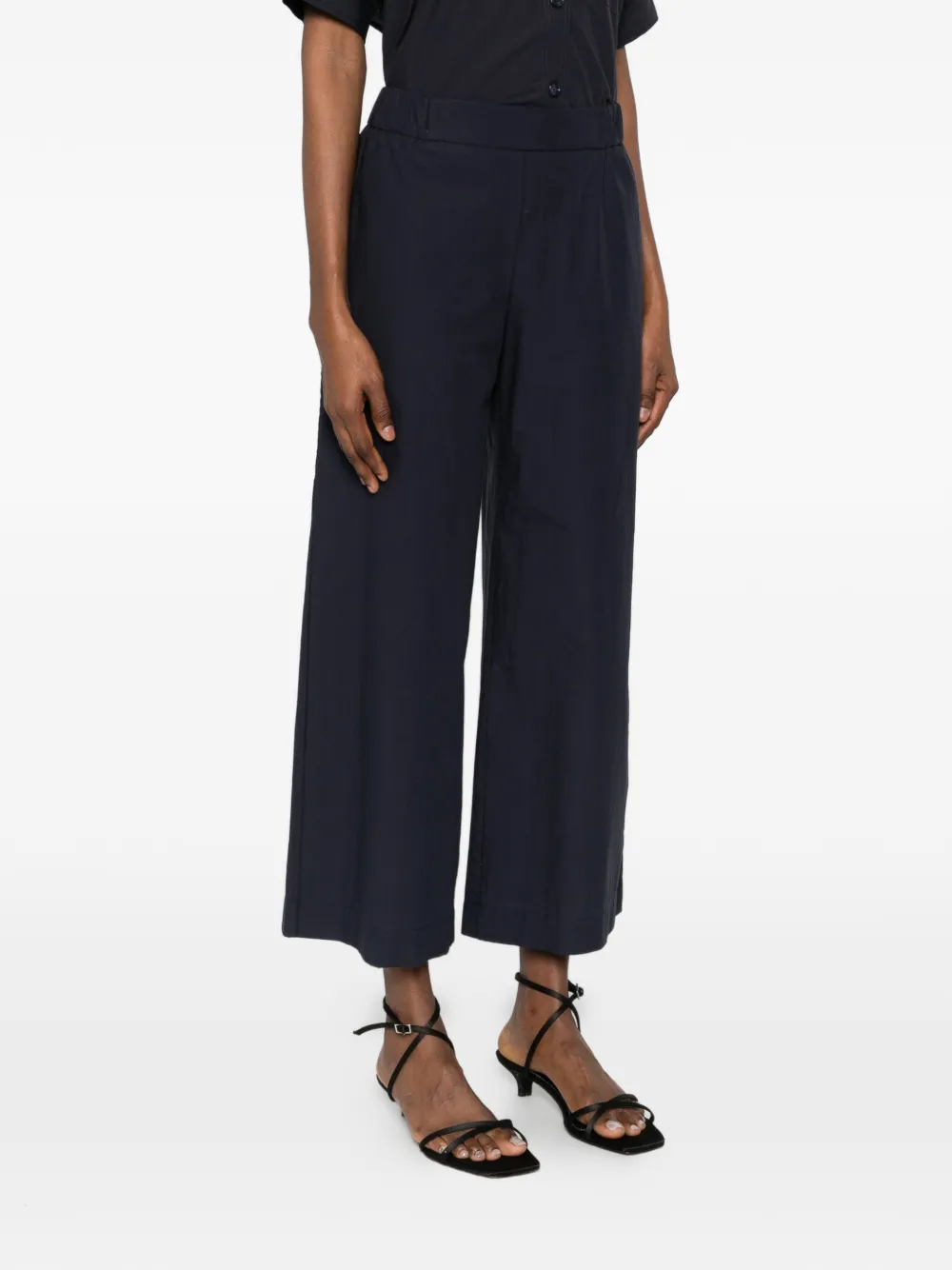 Ottod'ame Elasticated Cropped Trousers - Blue 