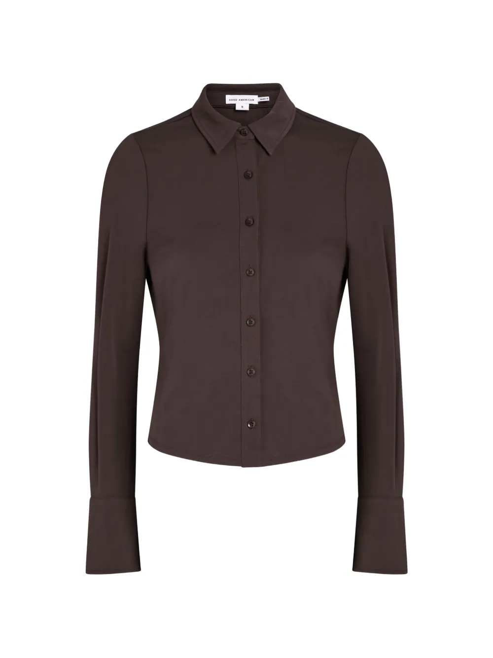 Good American button-up shirt - Braun