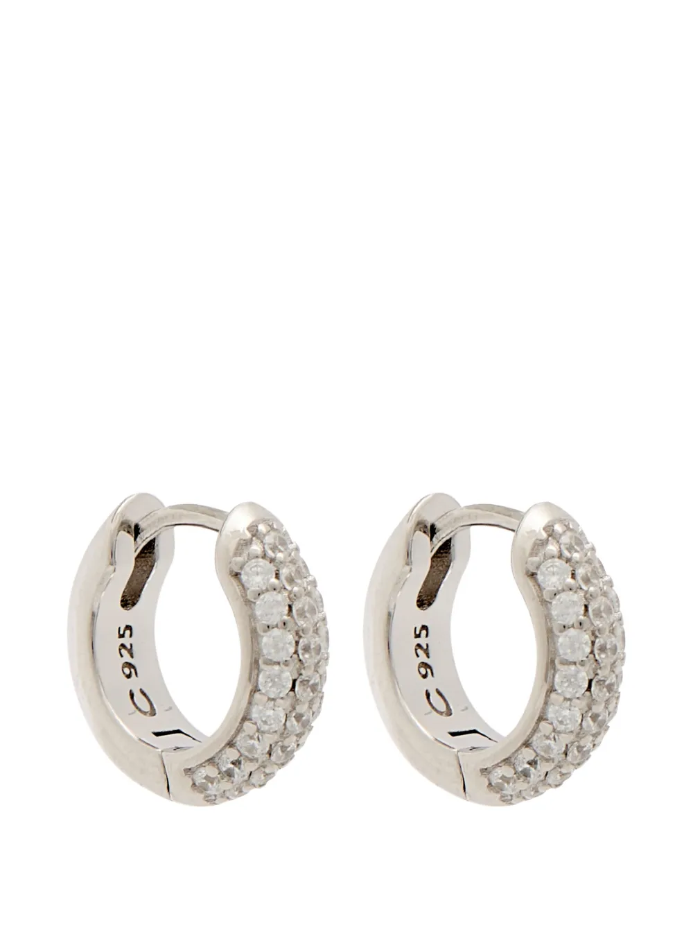 CERNUCCI pavé hoop earrings - Argento