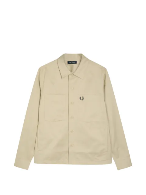 Fred Perry logo-embroidered shirt jacket