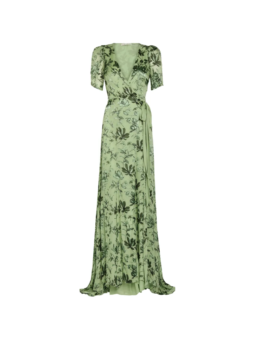alice + olivia Tiana floral-print wrap maxi dress - Verde
