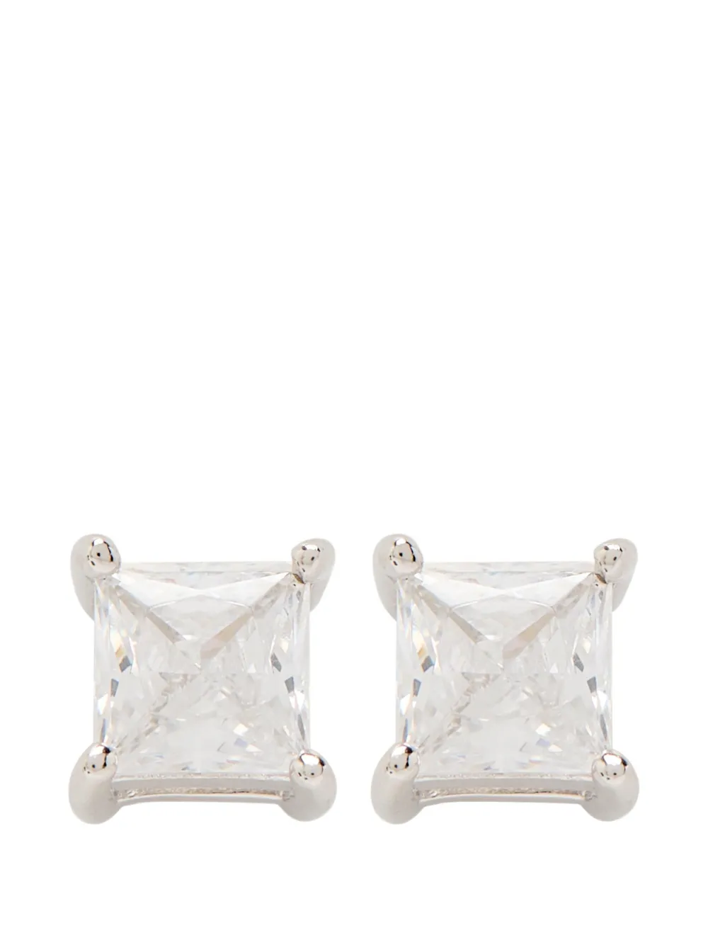 CERNUCCI Iced Micro square studs earrings - Argento