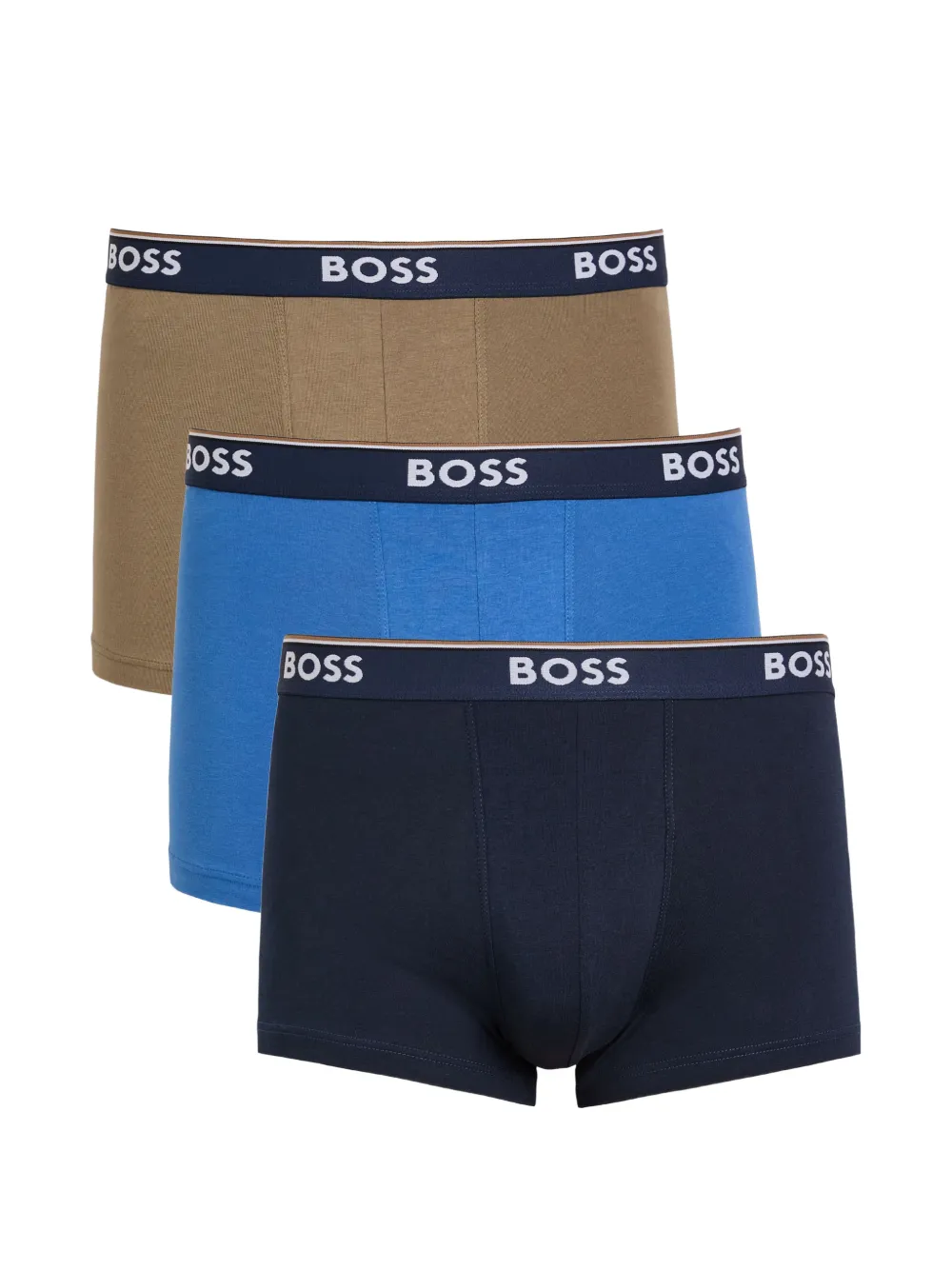 BOSS logo-waistband boxers (set of three) - Blu