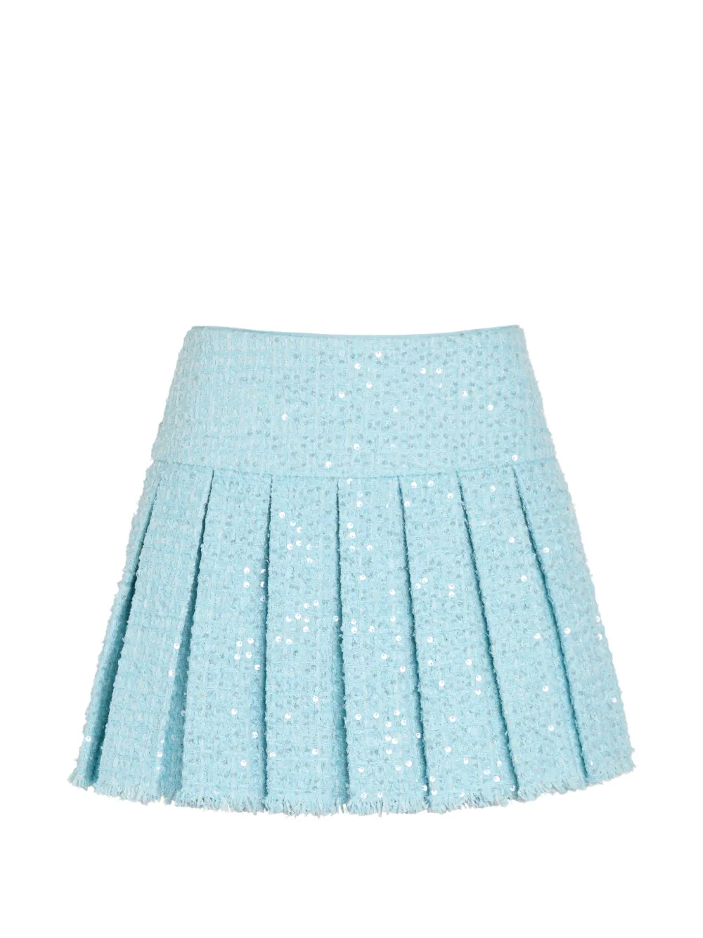 alice + olivia sequin-embellishment pleated mini skirt - Blu