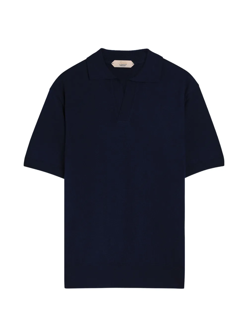 Aurélien fine-knit polo shirt - Blu