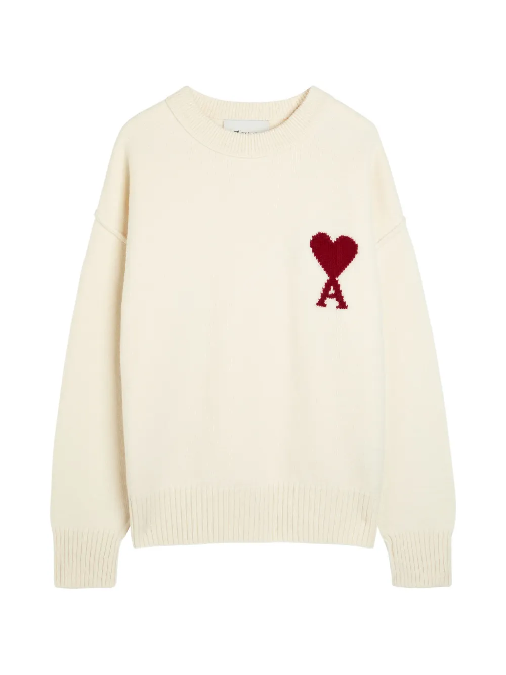 AMI Paris Ami de Coeur crew-neck jumper – Neutrals