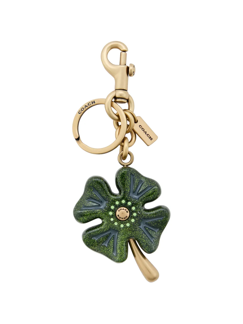 Coach Four Leaf Clover keyring - Verde