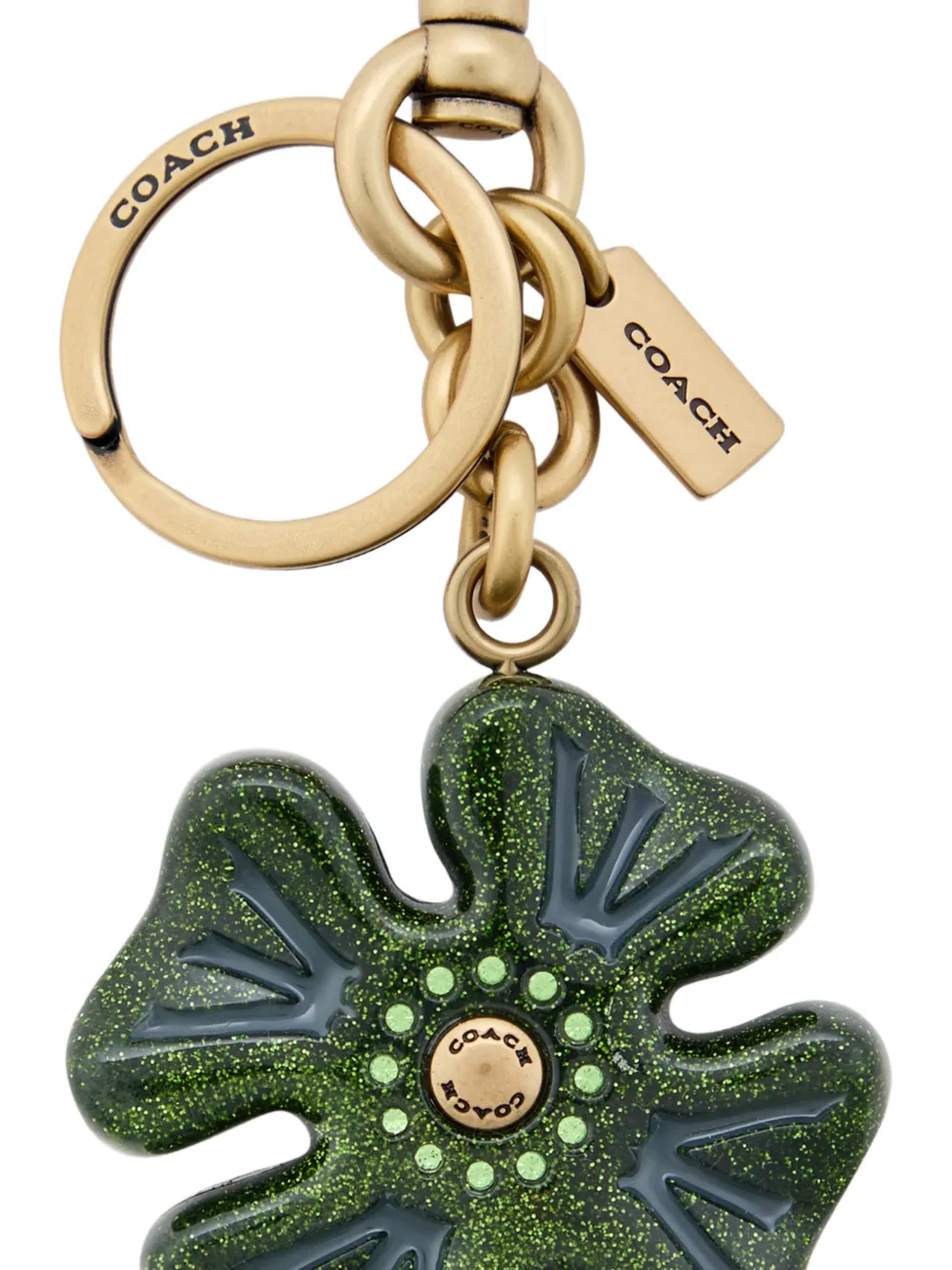  Coach Llavero Four Leaf Clover - Verde 