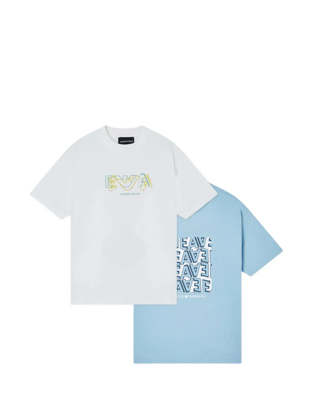 Emporio Armani Kids printed T-shirt (set of two) - Bianco