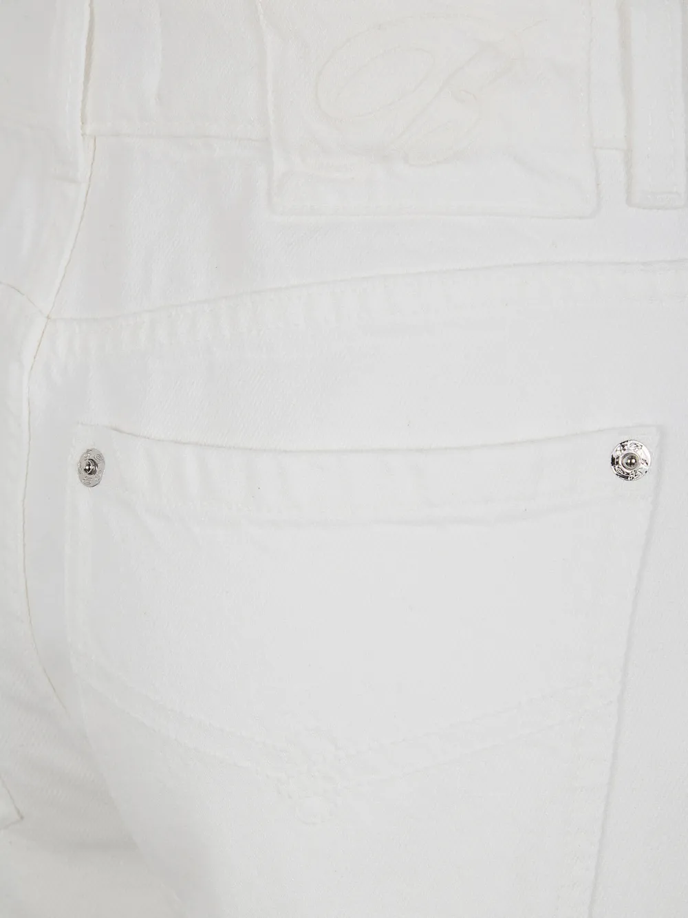  Blumarine Belt-loop Buttoned Jeans - White 
