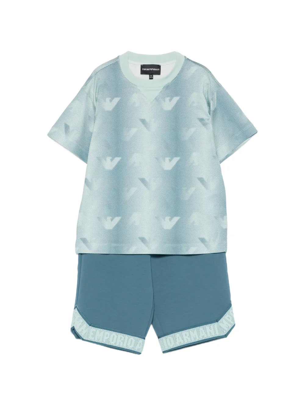 Emporio Armani Kids logo-trim shorts set (set of two) - Blu