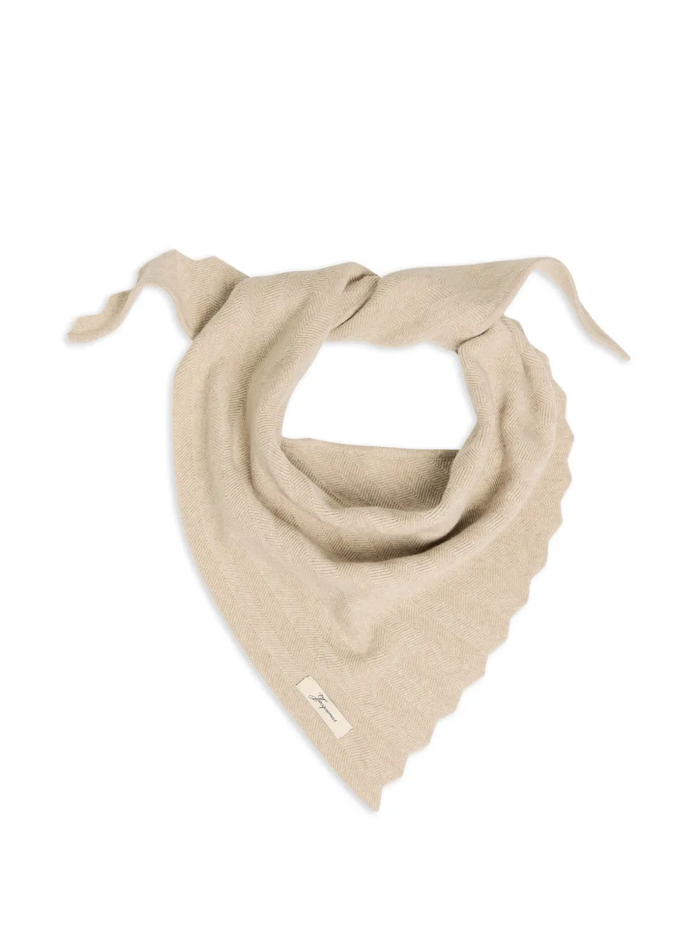 Jacquemus logo-patch scarf - Toni neutri