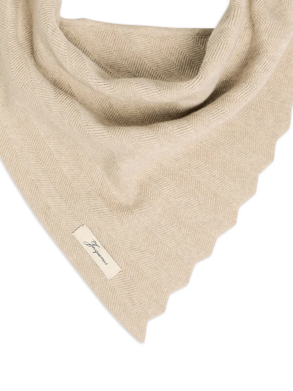  Jacquemus The Chevron Scarf - Neutrals 