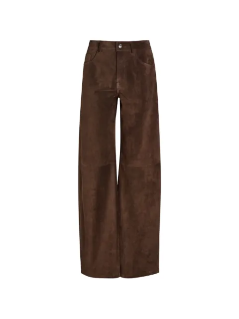 ARMARIUM Luke wide-leg suede trousers