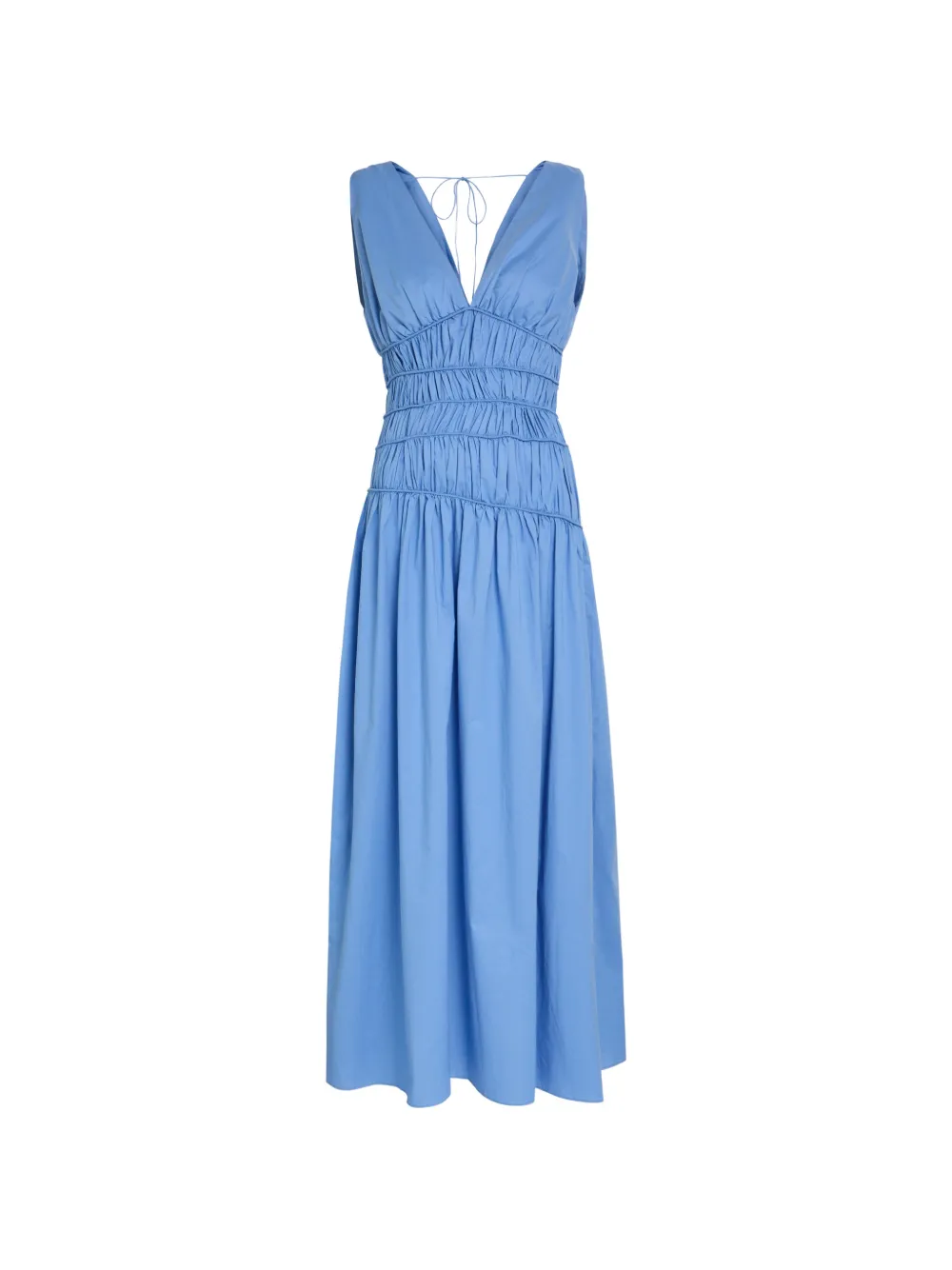 Faithfull the Brand Saja gathered V-neck maxi dress - Blu