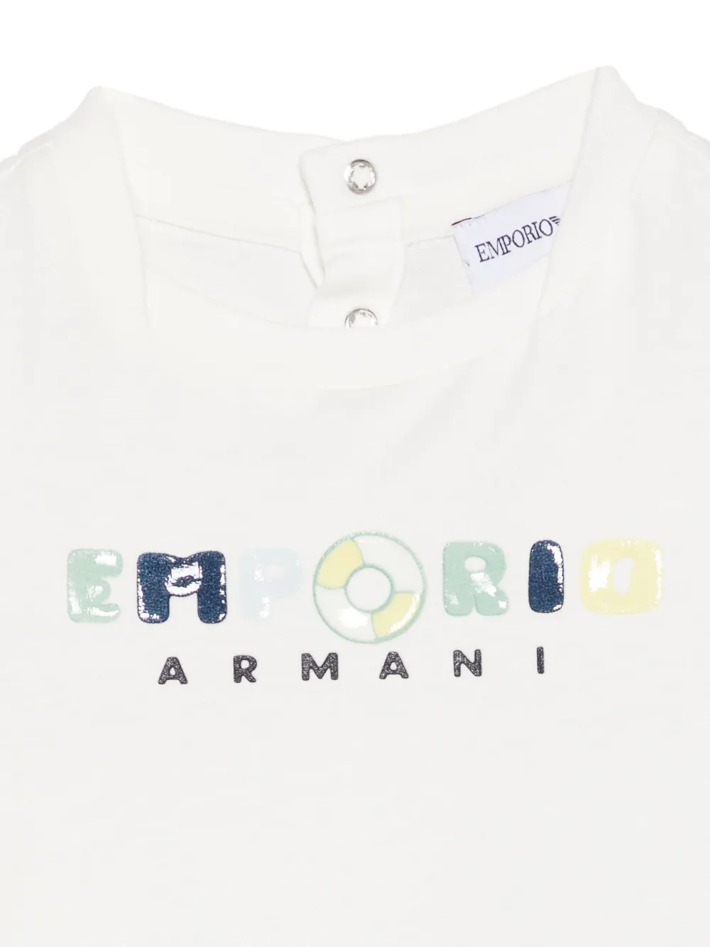 Emporio Armani Kids T-shirt met logoprint Wit