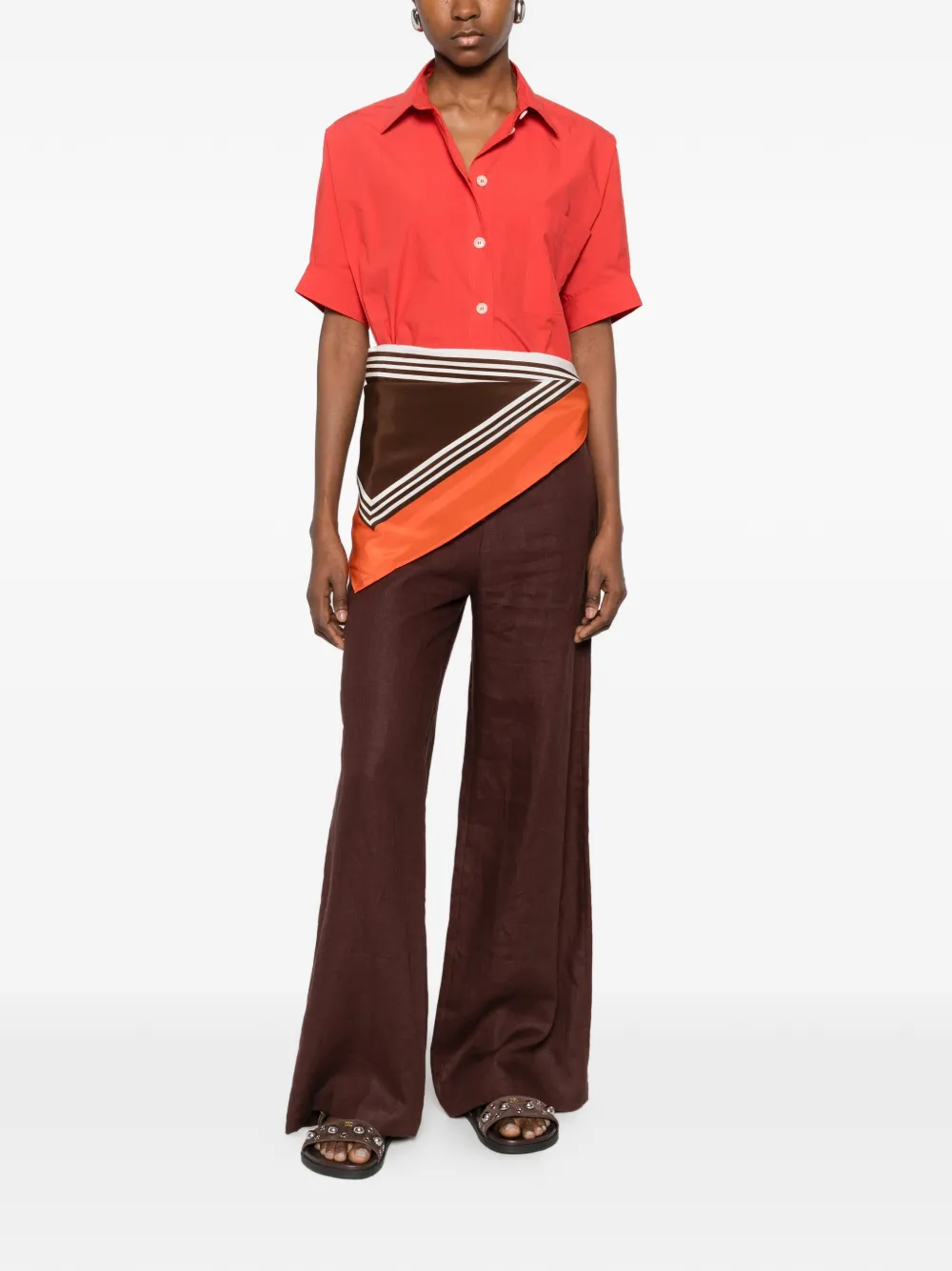 Pointed-Collar Pocket Shirt