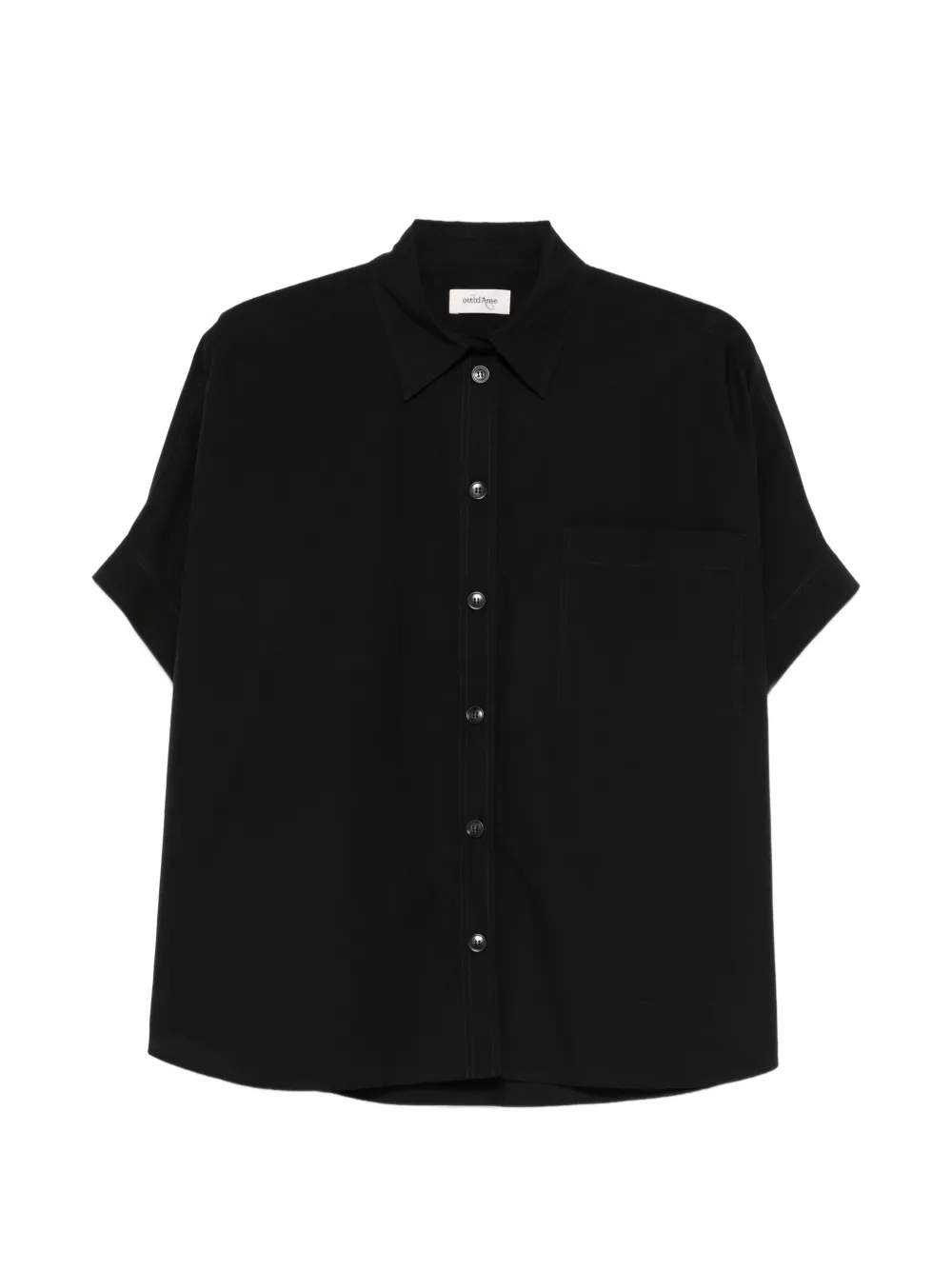 Ottod'ame Pocket Short-sleeve Shirt In Black