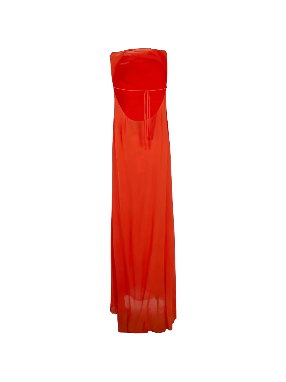 Blumarine Maxi-jurk met hoge hals en split Oranje