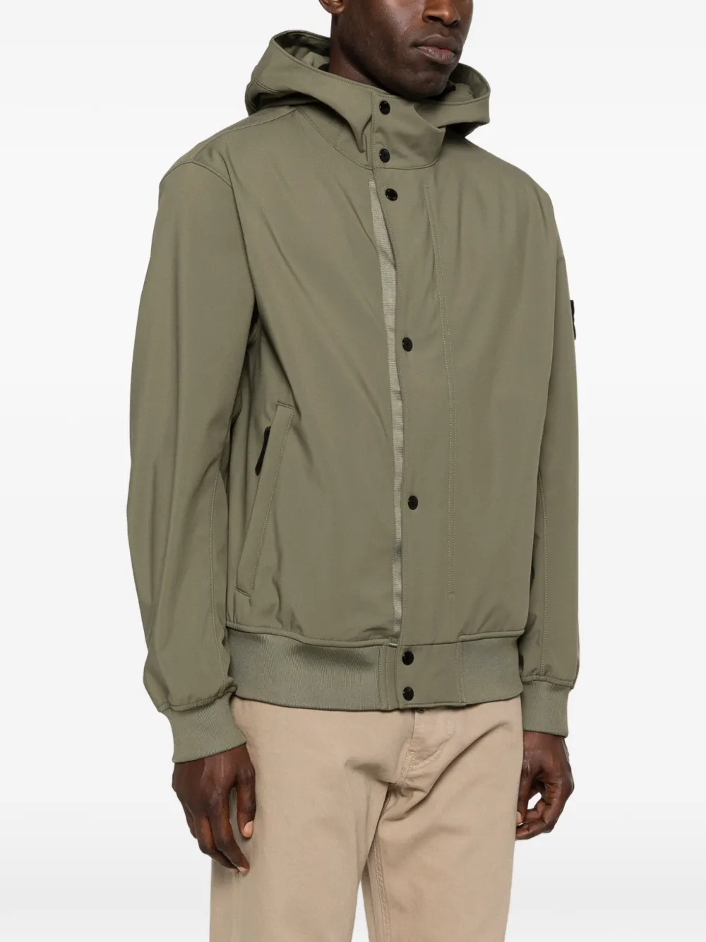 Stone Island Jack met capuchon Groen