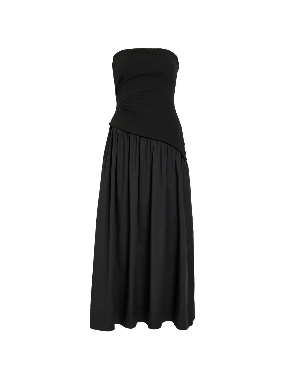 STAUD Nia panelled asymmetric dress - Nero