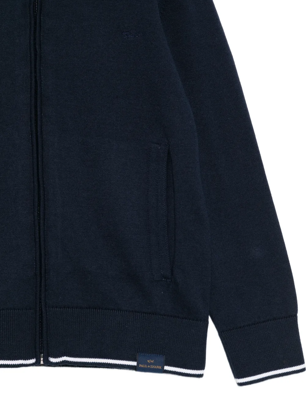  Paul & Shark Junior Zipped Side-pocket Cardigan - Blue 