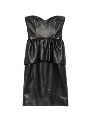 green emerald velvet dress Michael Kors Blue Wool & Black Leather Dress sz 4 l Michael's Luxury  Consignment – Michael's Consignment NYC main image 1
