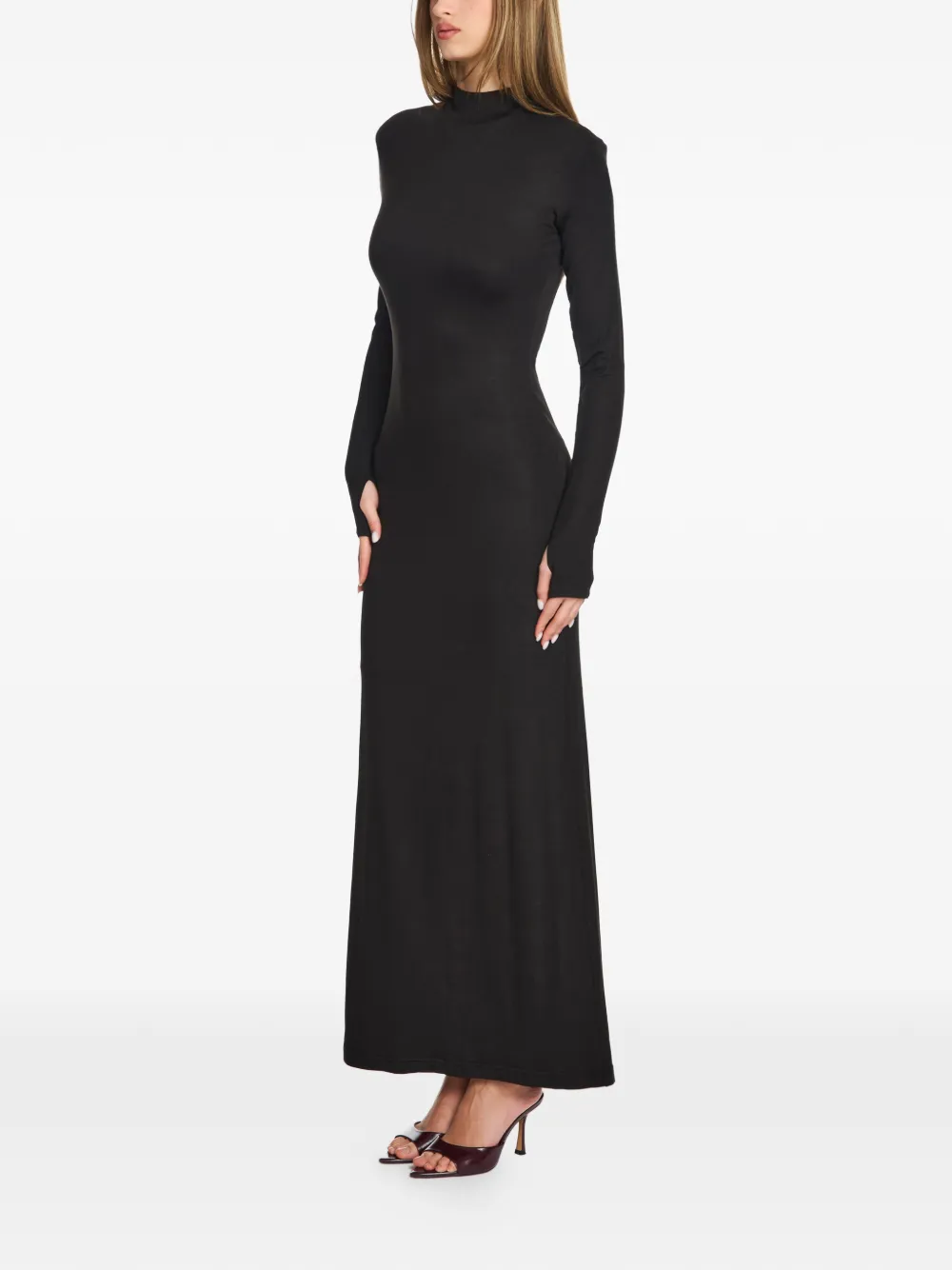 Alexandra Mock-Neck Maxi Dress