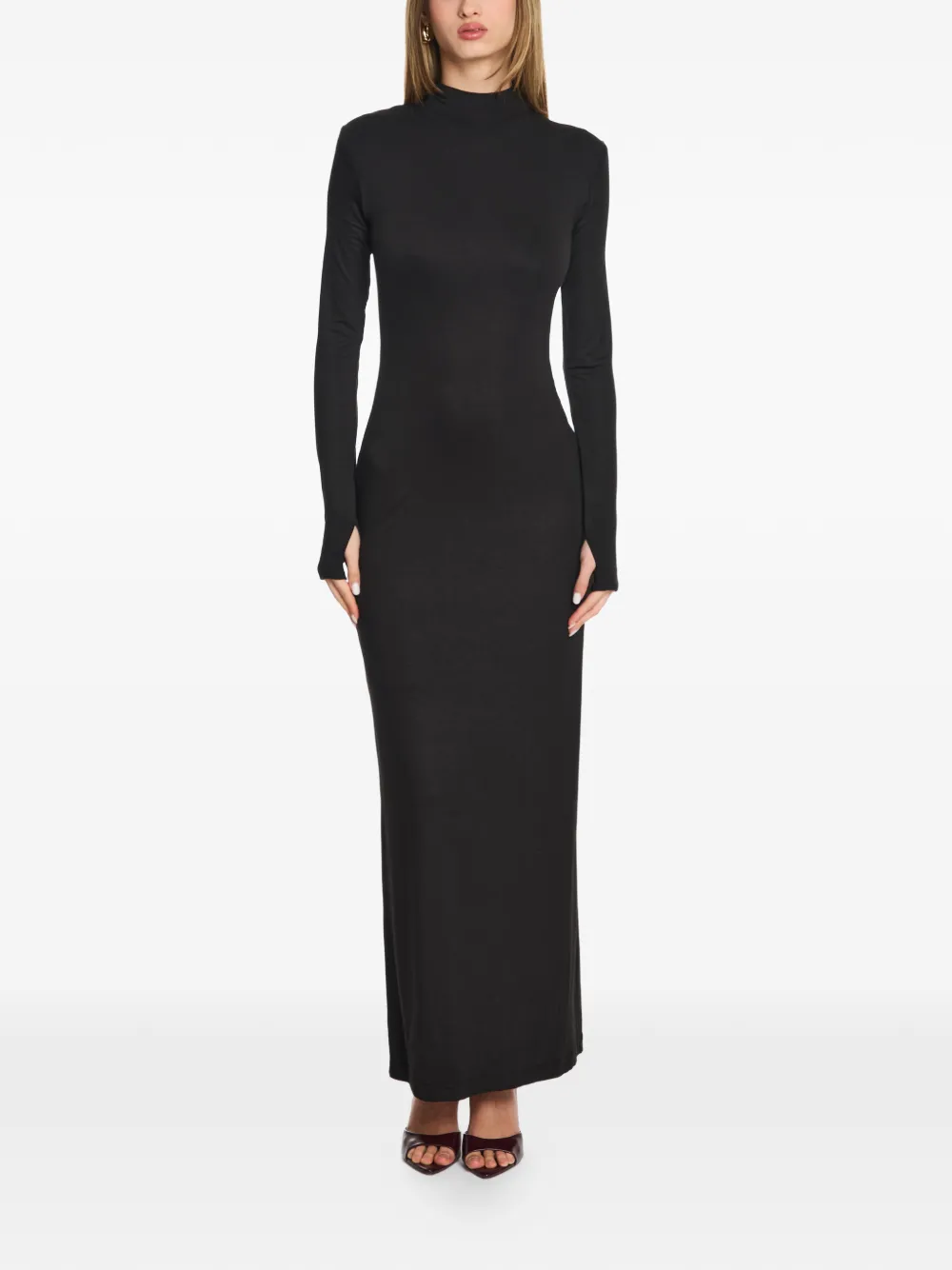 Alexandra Mock-Neck Maxi Dress