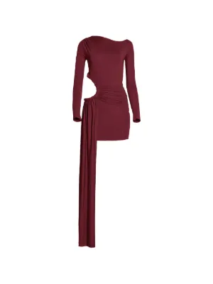 AXEL 113 Tyla cut-out Draped Mini Dress | Red | FARFETCH KW