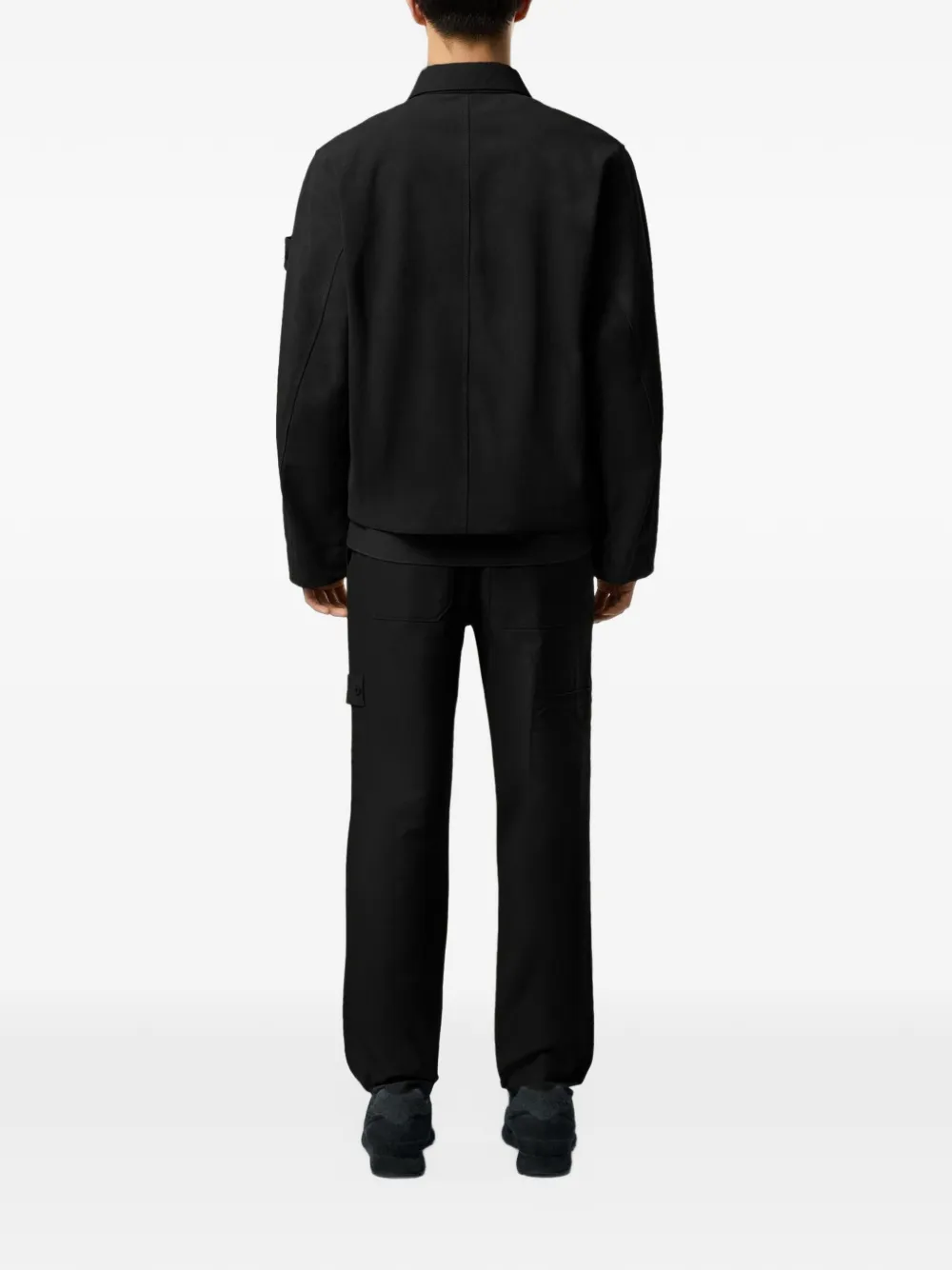 Stone Island Broek met patch Zwart