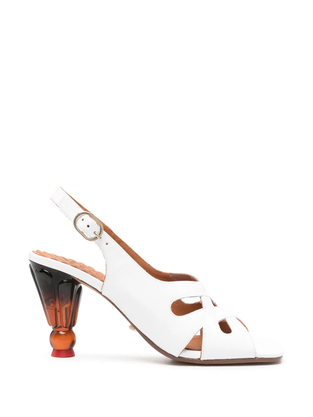 Chie Mihara Utrile cut-out heeled sandals Wit