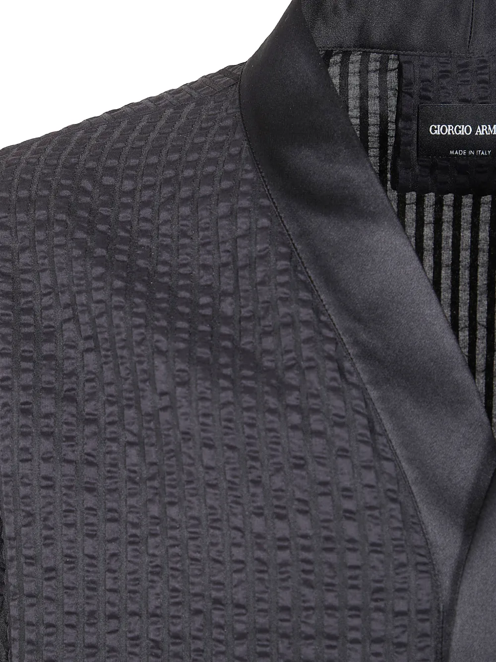  Giorgio Armani Textured Shirt Jacket - Black 