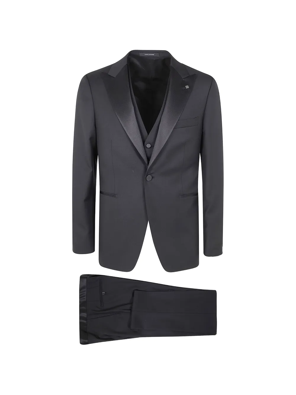 Tagliatore peak-lapel suit (set of three) - Nero