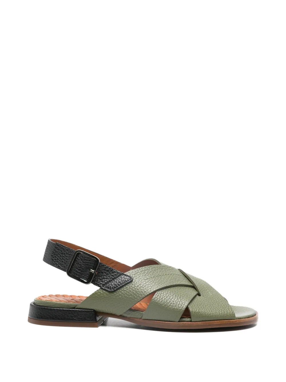 Chie Mihara crisscross watata leather sandals Groen