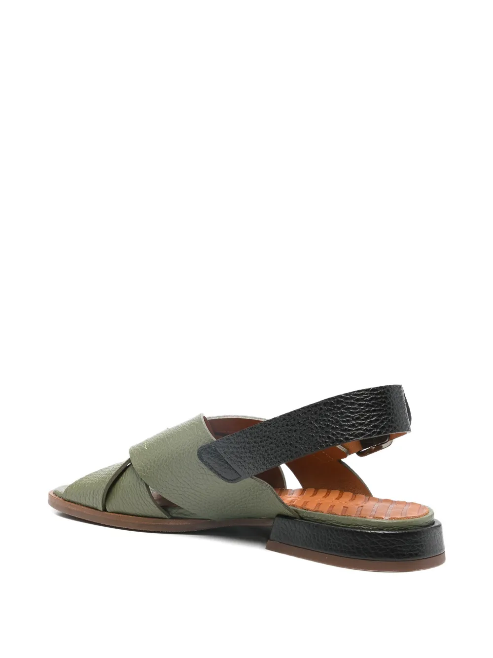 Chie Mihara crisscross watata leather sandals Groen